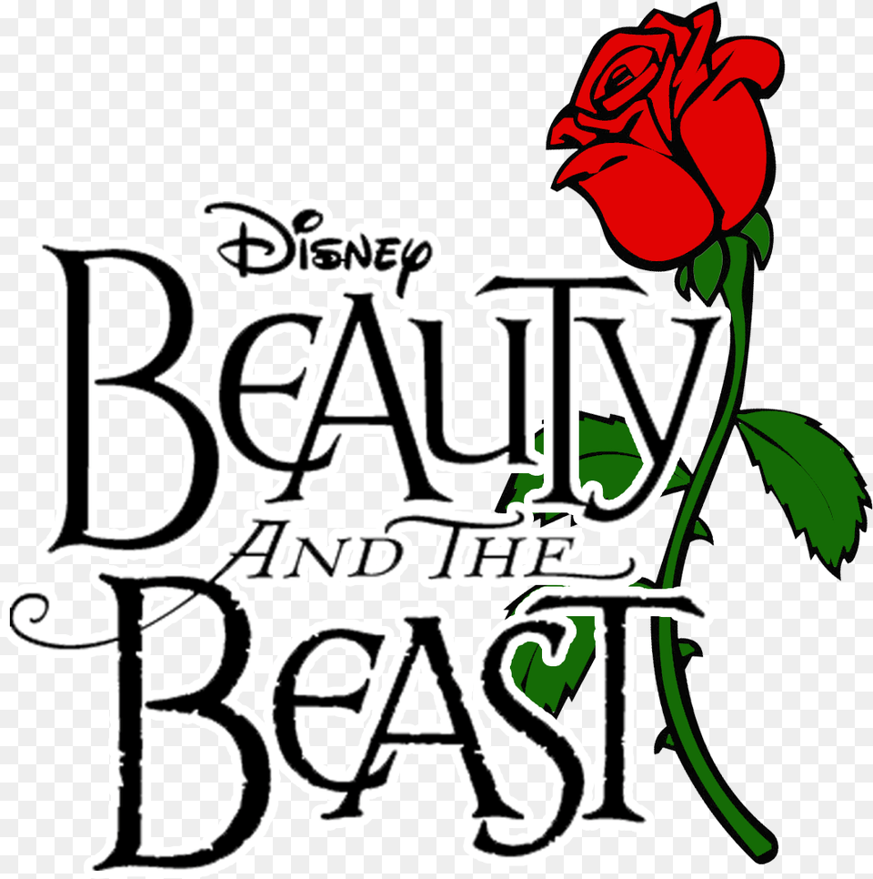 Beauty And The Beast Beauty Nd The Beast Sketch, Flower, Plant, Rose, Text Free Transparent Png