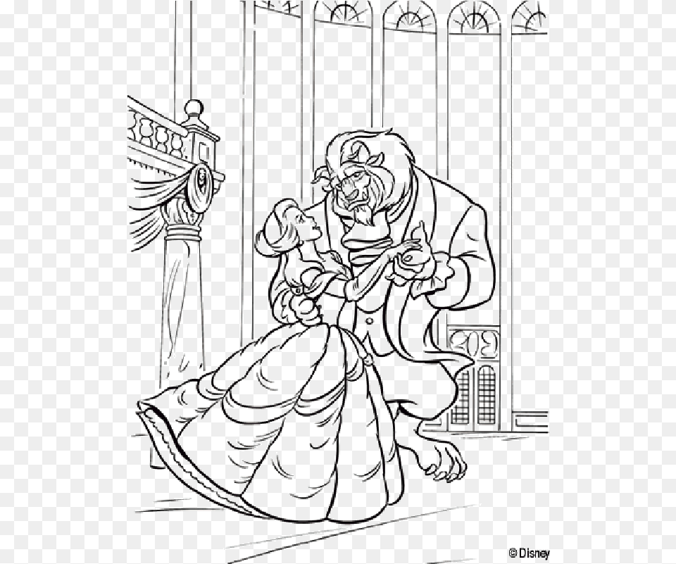 Beauty And The Beast Coloring, Art Png