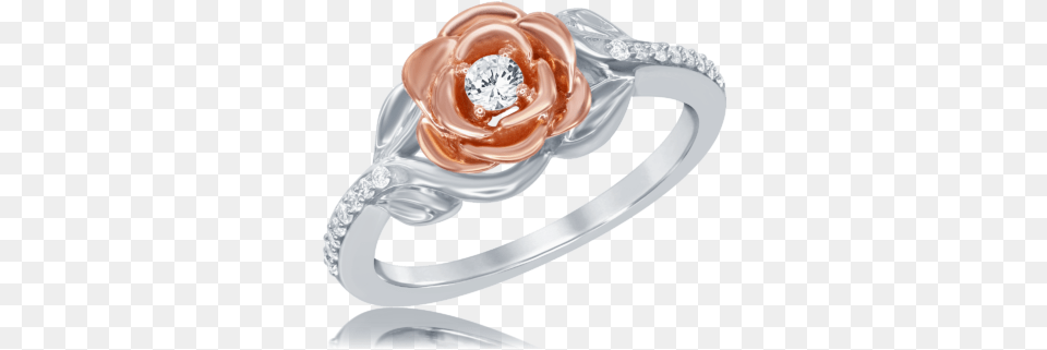 Beauty And The Beast Engagement Ring Awesome Disney Belle Enchanted Rose Ring, Accessories, Jewelry, Silver, Diamond Png Image