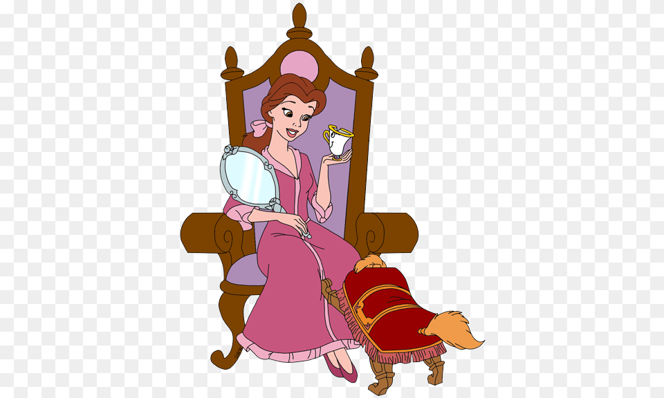 Beauty And The Beast Group Clip Art Disney Clip Art Galore, Furniture, Baby, Person, Face Free Transparent Png