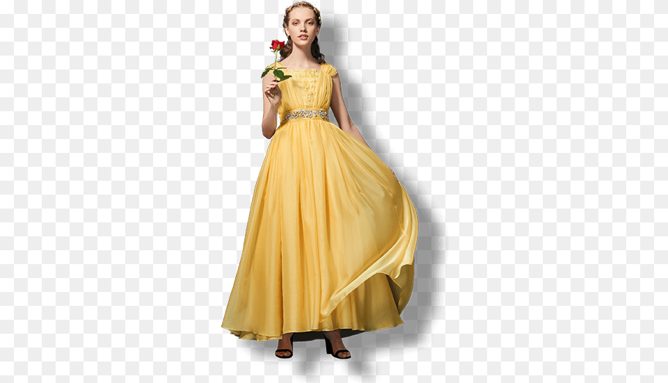 Beauty And The Beast Jillstuart Gown, Clothing, Dress, Evening Dress, Fashion Free Transparent Png