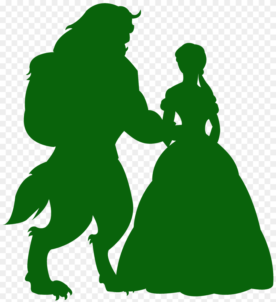 Beauty And The Beast Silhouette, Person, Animal, Wildlife, Head Png Image