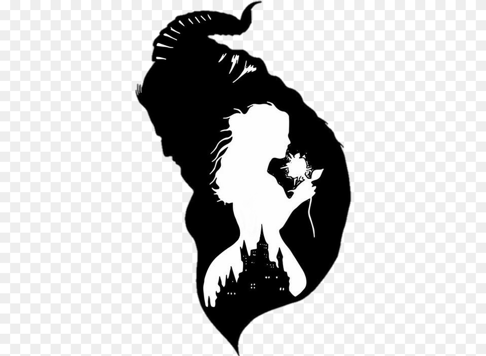 Beauty Beast Beautyandthebeast Movie Disney Daddybrad80 Beauty And The Beasts Stickers, Silhouette, Stencil, Adult, Bride Free Transparent Png