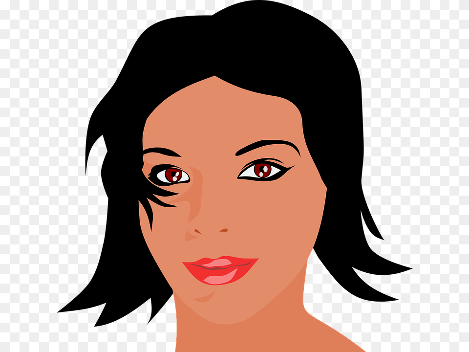 Beauty Brunette Face Girl Woman Pretty Women Face Clip Art, Adult, Portrait, Photography, Person Png Image