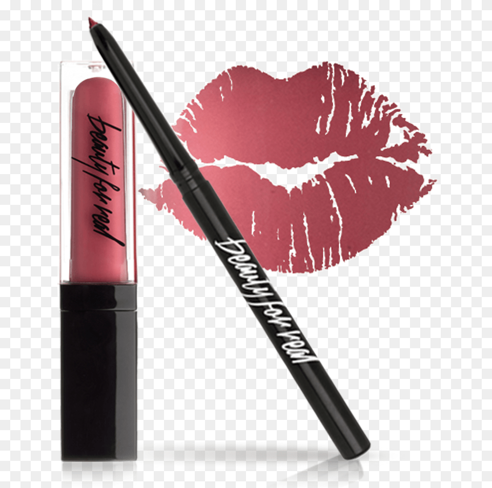 Beauty For Real Beauty For Real Lip Duo Set Lip Gloss Lip Liner Set, Cosmetics, Lipstick Free Png