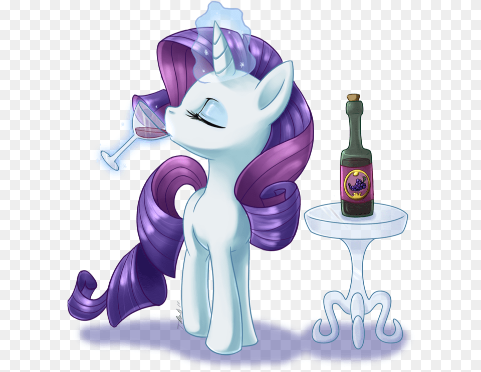 Beauty Fruits And My Little Pony Rarity Fan Art, Purple, Glass, Alcohol, Beverage Png Image