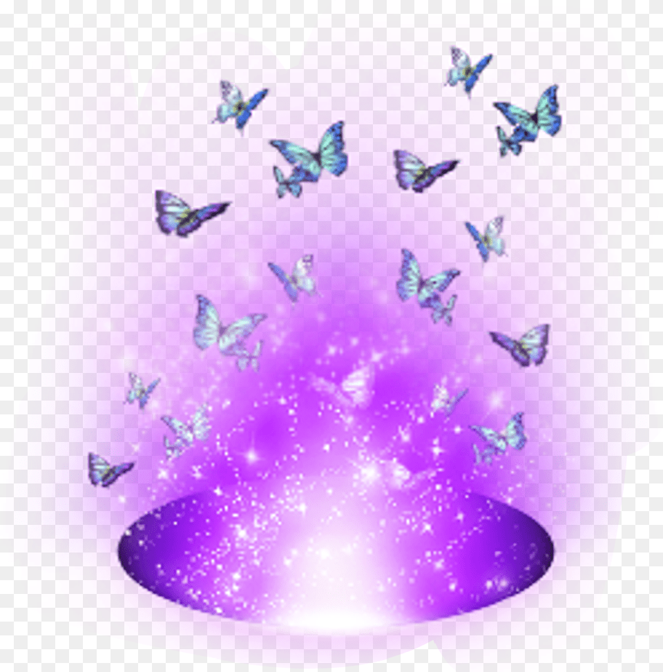 Beauty Magic Magia Purple Butterflies Celeste Papilio, Quartz, Crystal, Mineral, Ice Png