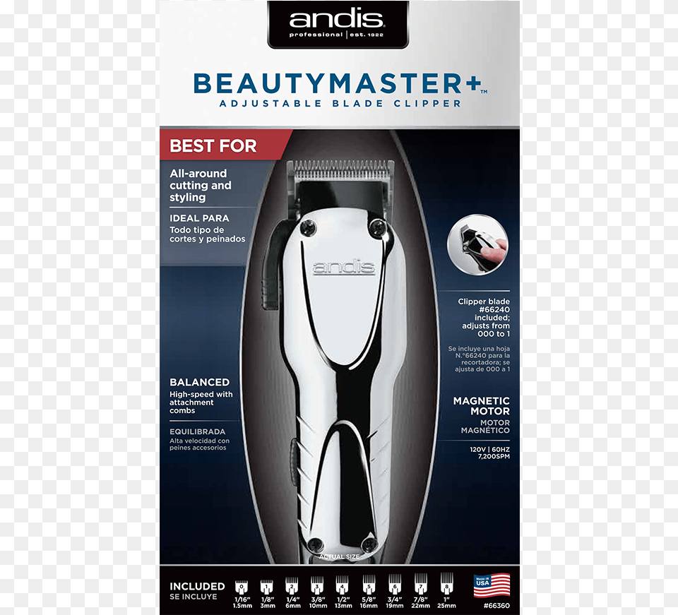 Beauty Master Adjustable Blade Clipper Andis Pro Alloy Clippers, Lamp, Advertisement, Razor, Weapon Png