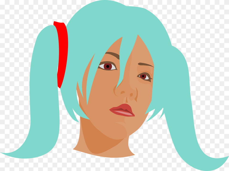 Beauty No01 Cosplay Clip Arts Girl Blue Hair Clipart, Adult, Face, Female, Head Free Png Download