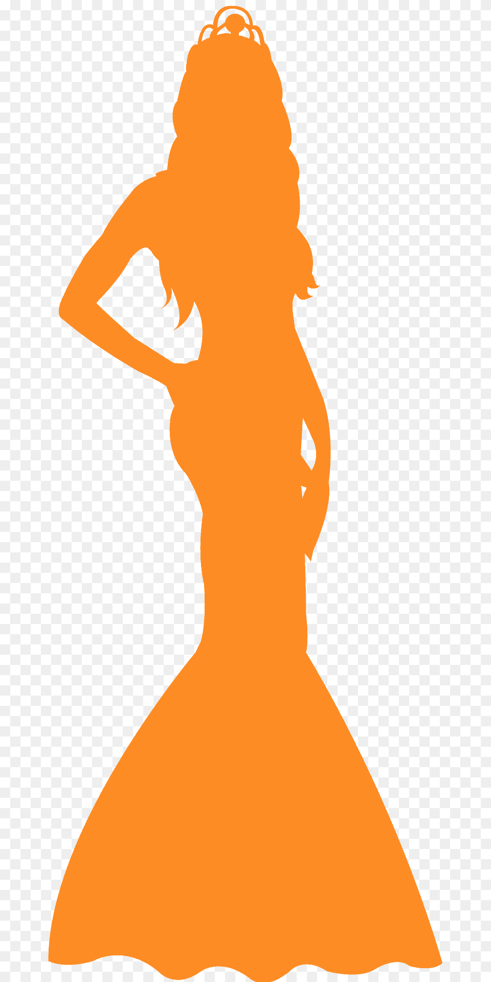 Beauty Queen Silhouette, Clothing, Dress, Formal Wear, Adult Png Image