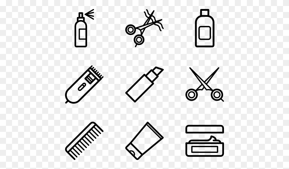 Beauty Salon Icon Packs, Gray Free Transparent Png