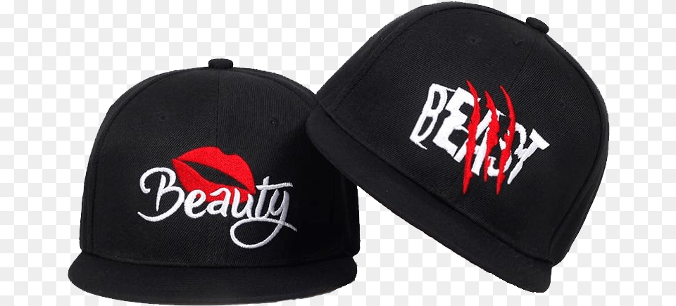 Beauty U0026 Beast Snapback Couple Lover Baseball Cap, Baseball Cap, Clothing, Hat, Swimwear Png