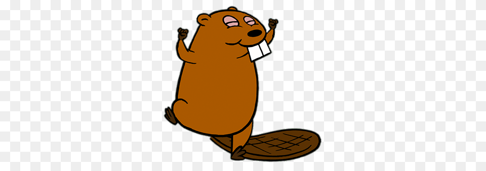 Beaver Boy Cheering, Animal, Mammal, Rodent, Wildlife Free Png Download