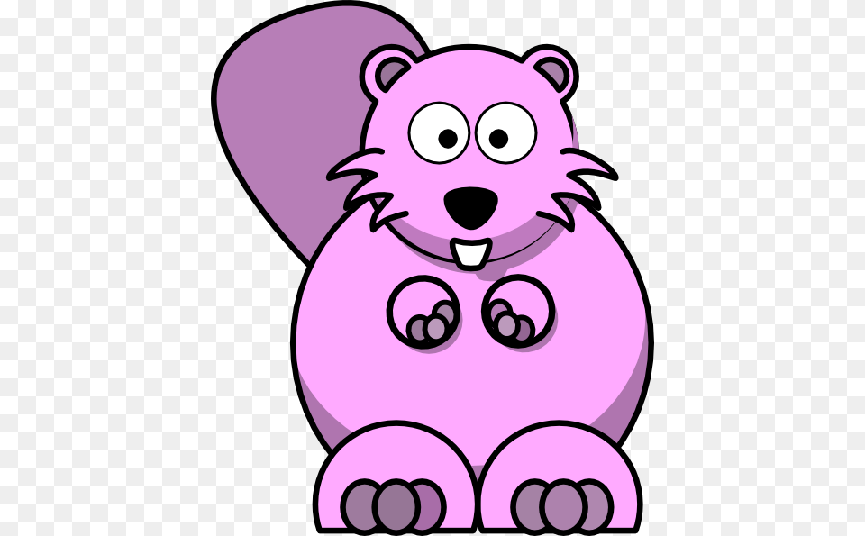 Beaver Clipart Purple, Animal, Bear, Mammal, Wildlife Png Image