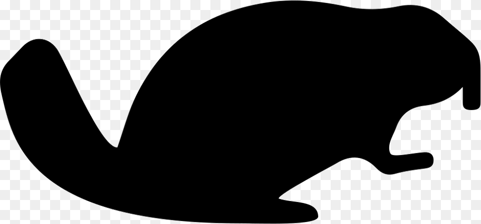 Beaver Facing Right Icon Download, Silhouette, Animal, Mammal, Fish Png