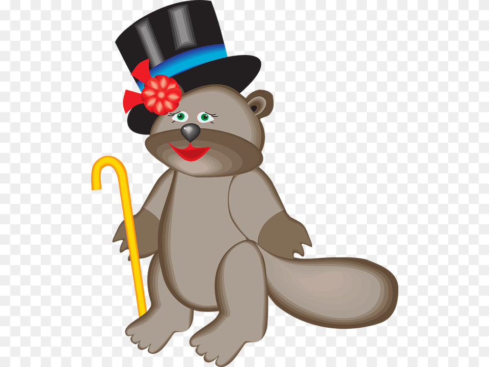 Beaver In A Top Hat Free Png