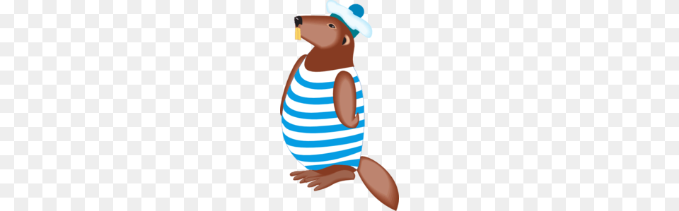Beaver In Swimsuit Clip Art For Web, Animal, Baby, Person, Mammal Free Png Download