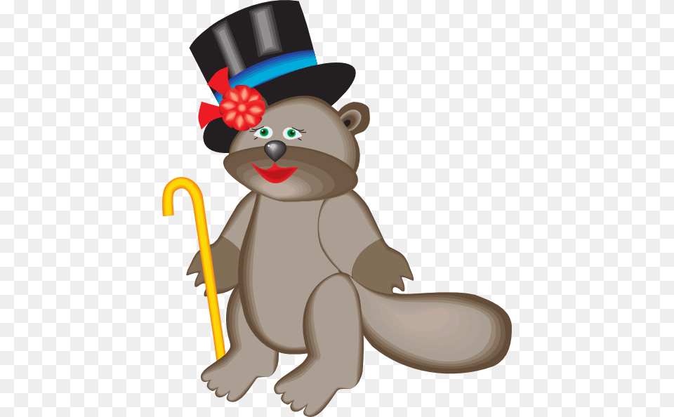 Beaver In Top Hat Clip Art For Web, Nature, Outdoors, Snow, Snowman Png