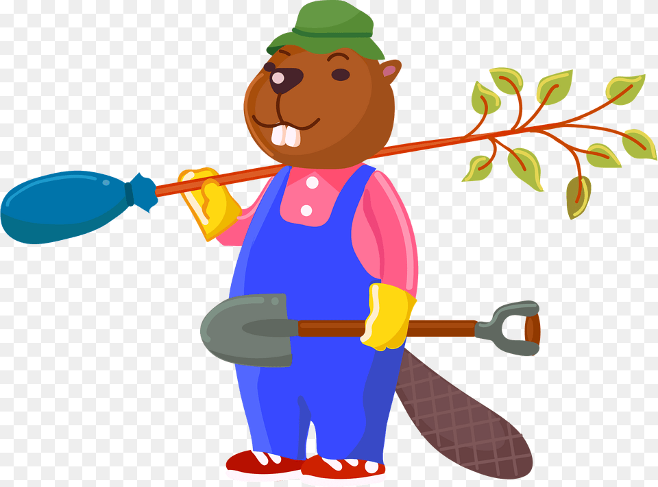 Beaver Plant The Tree Clipart, Cleaning, Person, Baby, Snowman Free Png
