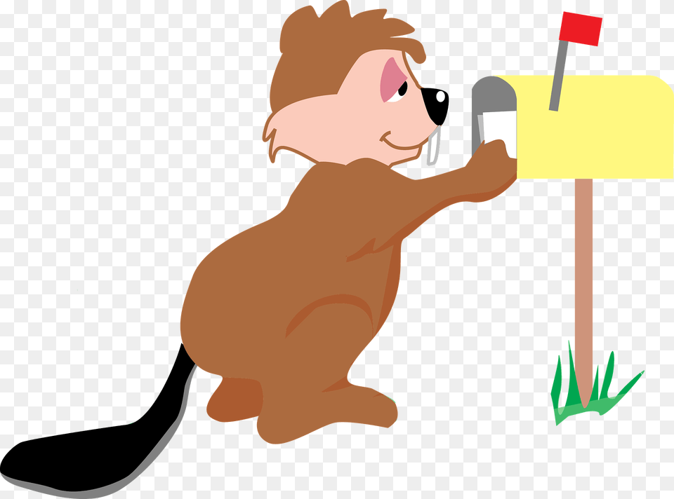 Beaver Receiving Mail Clipart, Animal, Baby, Mammal, Person Free Png Download
