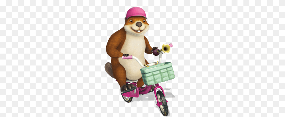 Beaver Riding His Bike, Vehicle, Tricycle, Transportation, Person Free Png