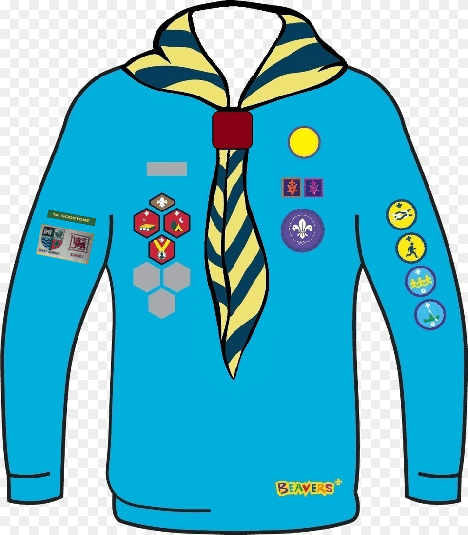Beaver Uniform Scouts Badge Placement Uk, Clothing, Long Sleeve, Sleeve, Shirt Free Png