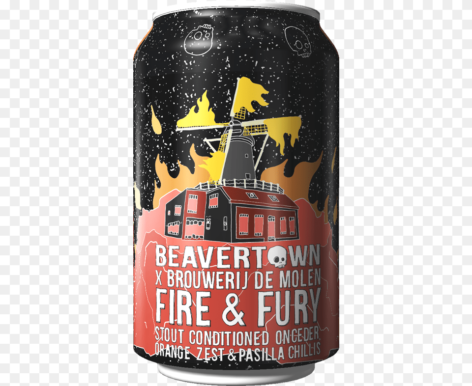 Beavertown De Molen Fire Amp Fury, Alcohol, Beer, Beverage, Can Free Transparent Png