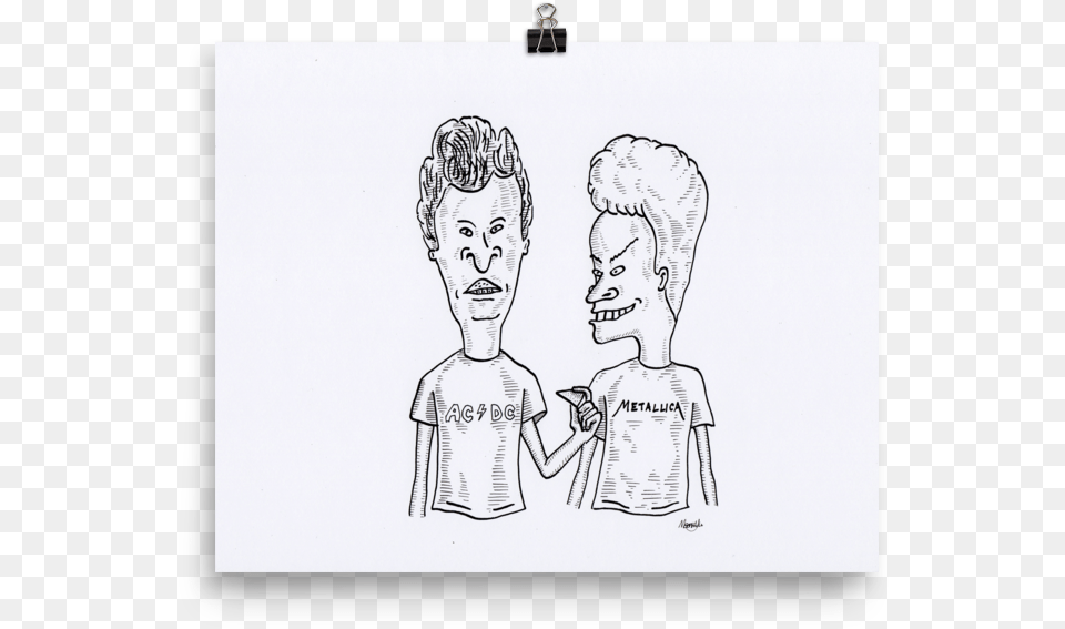 Beavis And Butt Head Art Print Sketch, Drawing, Person, Baby, Clothing Png Image