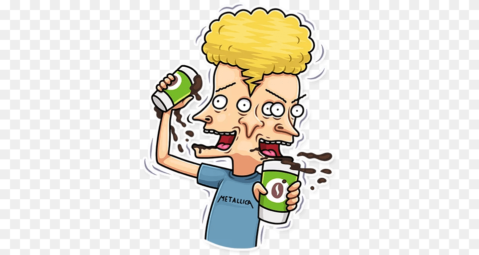 Beavis And Butt Stickers Set For Telegram, Baby, Person, Cream, Dessert Png