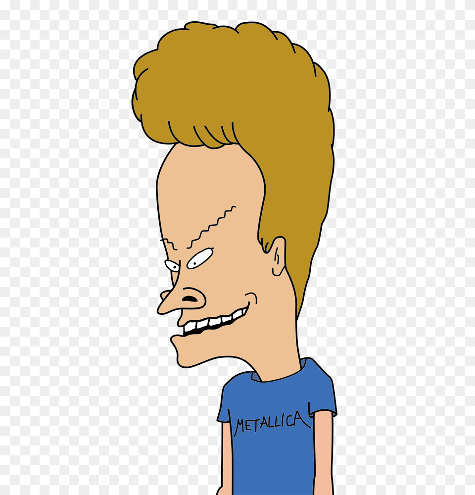 Beavis Metallica, Person, Body Part, Face, Head Free Png