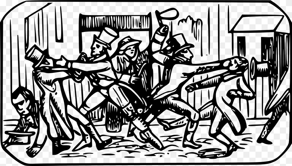 Bebold Sharing Critical Content Drawing Of A Street Fight, Person, People, Art, Duel Free Png