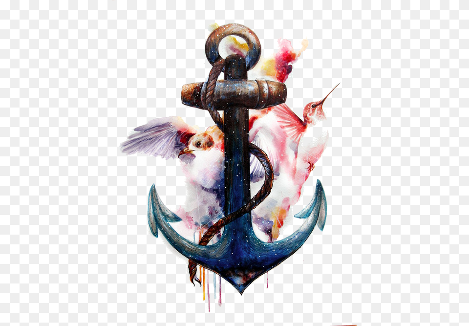 Because Tattoos Originally Gained Popularity Among Anchor Watercolor Painting, Electronics, Hardware, Hook, Animal Free Transparent Png
