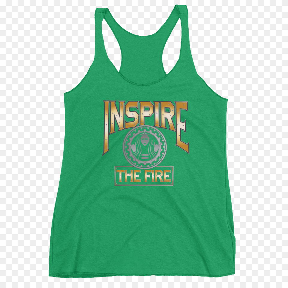 Becky Lynch Inspire The Fire Womens Racerback Tank, Clothing, Tank Top, Shirt Png Image