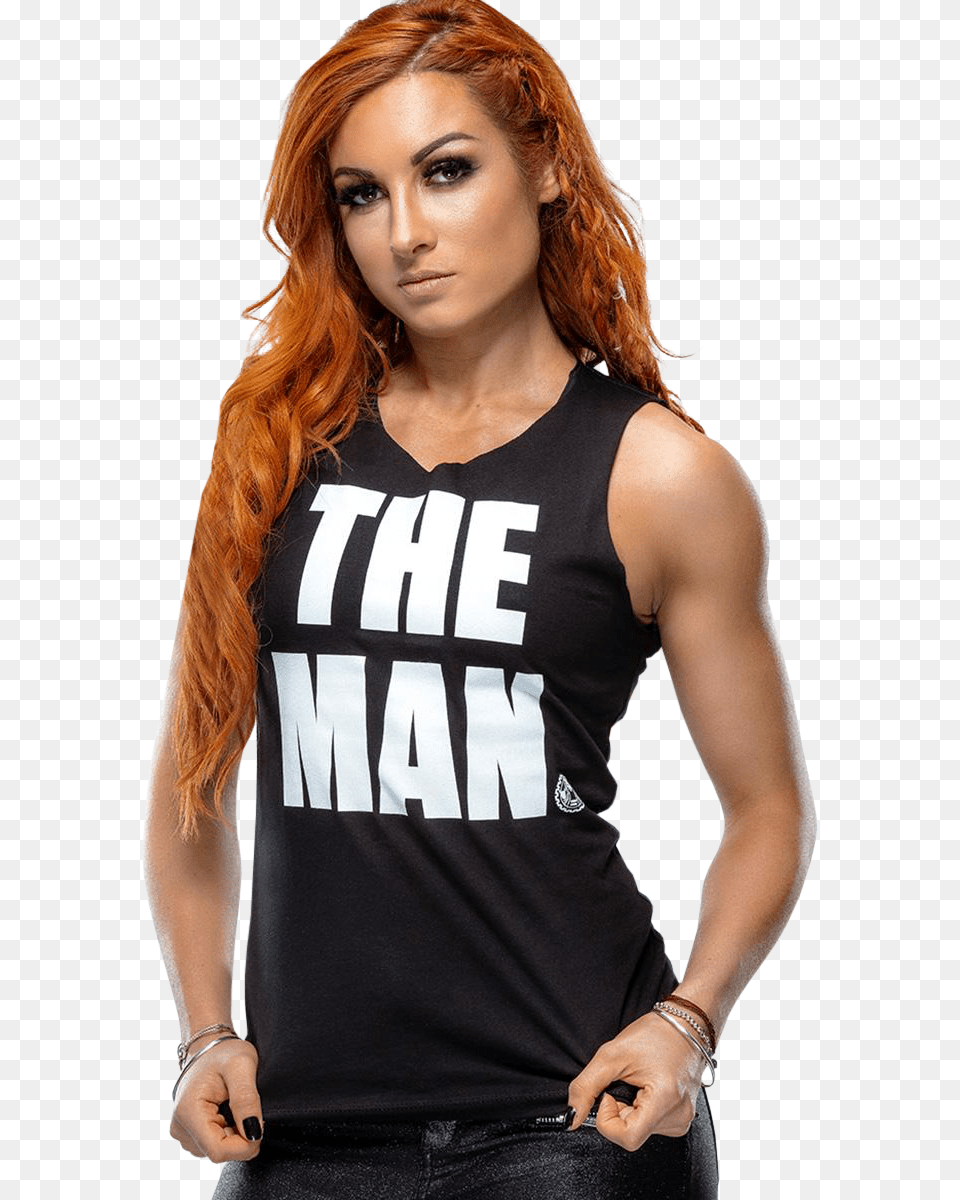 Becky Lynch The Man, Clothing, Tank Top, Adult, Person Free Transparent Png