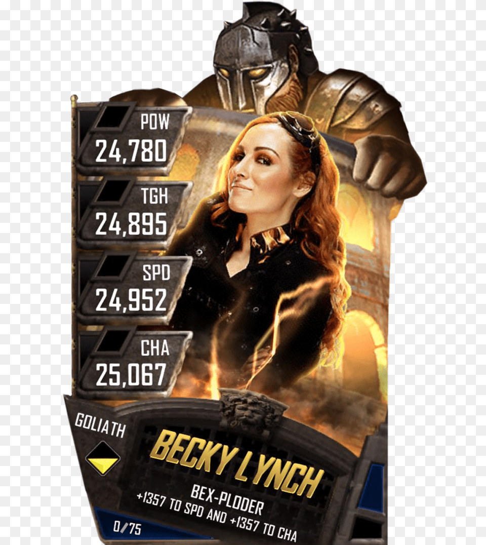 Beckylynch S4 20 Goliath Ringdom Wwe Supercard Wrestlemania 35 Fusion, Adult, Advertisement, Female, Person Free Transparent Png