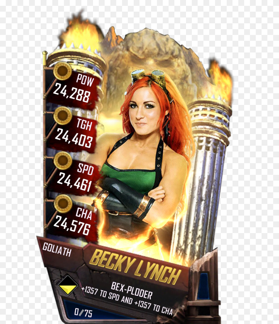 Beckylynch S4 20 Goliath Wwe Supercard Goliath Card, Adult, Poster, Person, Female Free Png
