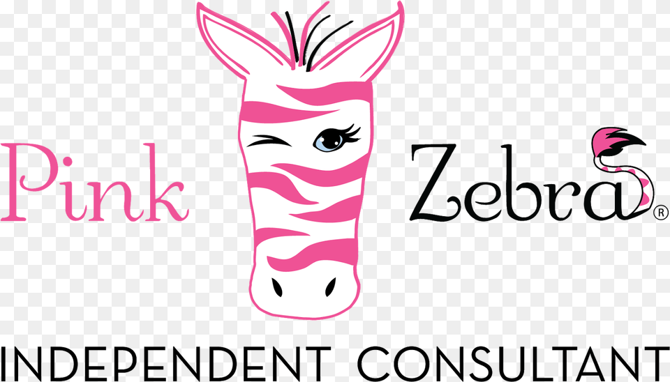 Become A Pink Zebra Consultant Pink Zebra Independent Consultant Logo, Person, Face, Head, Animal Free Png