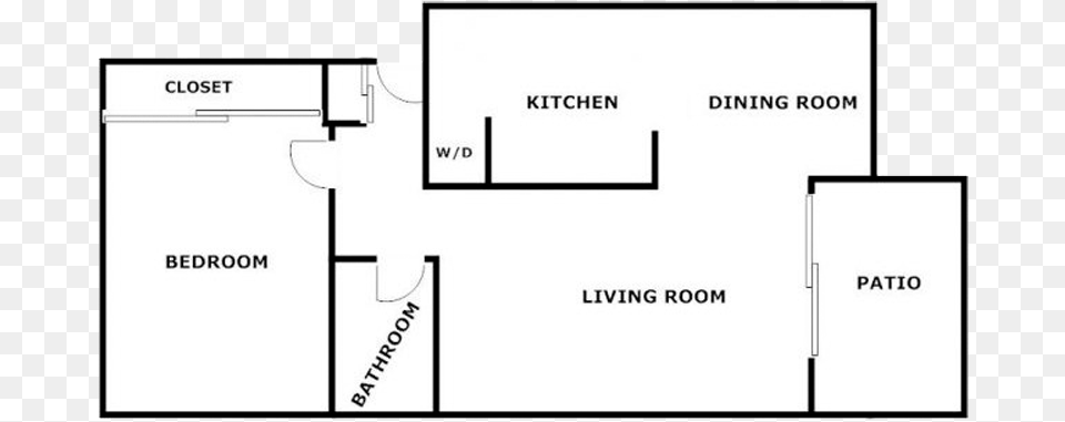 Bed 1 Bath 637 Sq Ft Square Foot, Diagram, Floor Plan Free Transparent Png