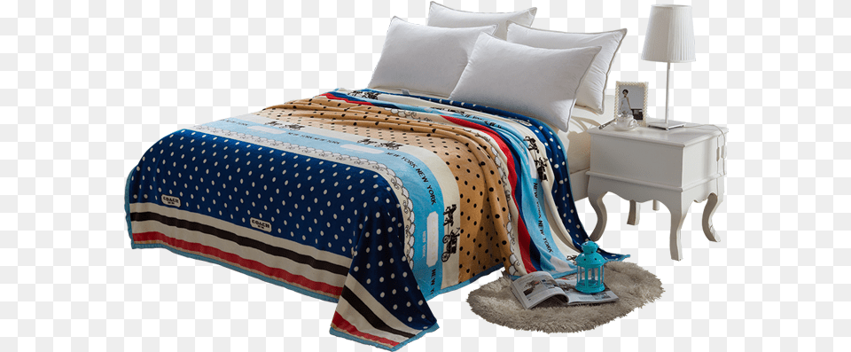 Bed, Furniture, Blanket, Home Decor, Lamp Free Png Download