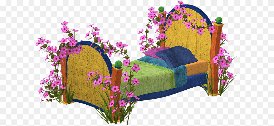 Bed, Plant, Flower, Flower Arrangement, Flower Bouquet Free Transparent Png