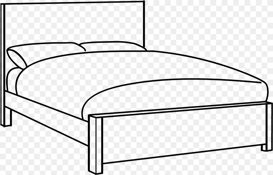 Bed, Gray Png