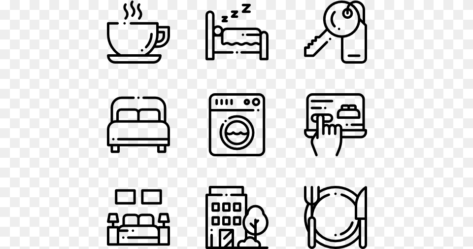 Bed Amp Breakfast 50 Icons Religion, Gray Free Transparent Png