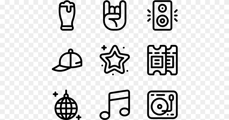 Bed And Breakfast Icons, Gray Png Image