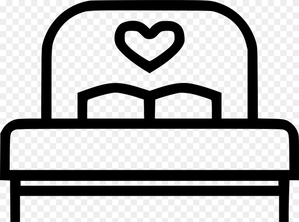 Bed Bedroom Heart Love Matrimonial Furniture Comments Bed, Stencil, Device, Grass, Lawn Png Image