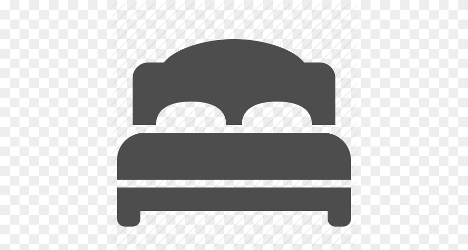 Bed Bedroom Home Hotel House Real Estate Room Icon, Couch, Cushion, Furniture, Home Decor Free Png Download