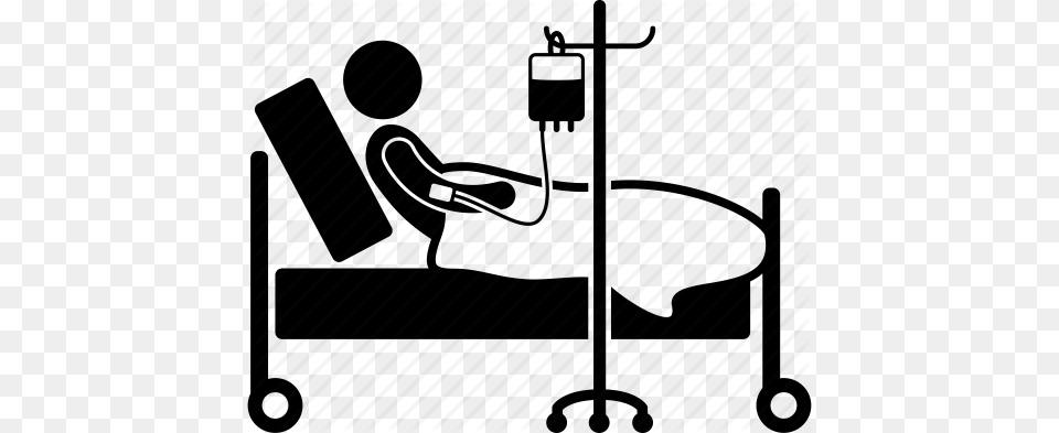 Bed Blood Hospital Ill Illness Sick Transfusion Icon, Person, Reading, Electrical Device, Microphone Free Png Download