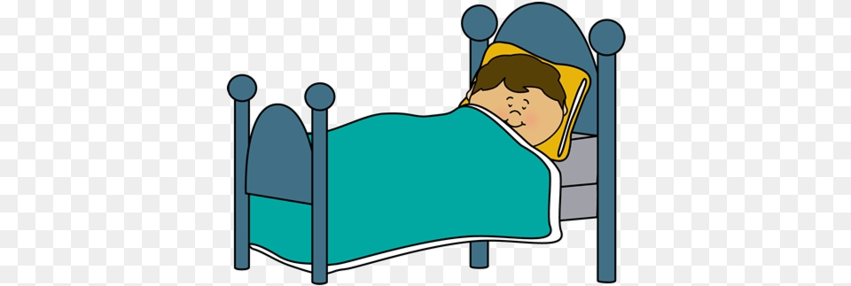 Bed Clipart For Kid Boy Sleeping In Transparent Clip Art Of Boy Sleeping, Person, Furniture, Cushion, Home Decor Png
