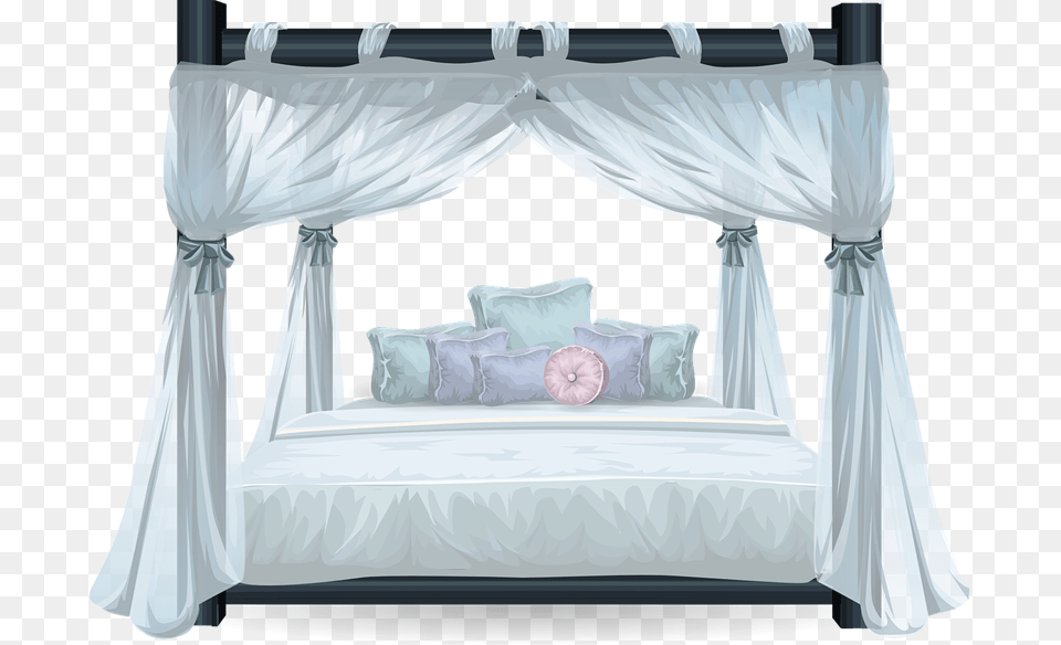 Bed Clipart Four Poster Fanciest Bed In The World, Furniture, Bedroom, Crib, Indoors Free Transparent Png