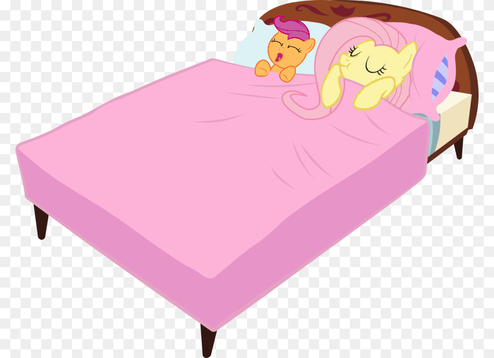 Bed Clipart Jokingart Com Cute Bed Clipart, Furniture, Baby, Face, Head Png Image
