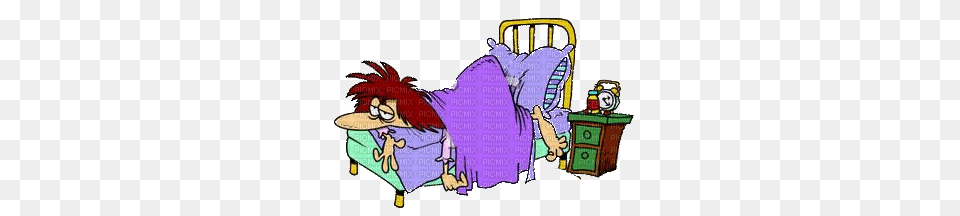 Bed Clipart Tiredness, Book, Comics, Publication, Furniture Free Png